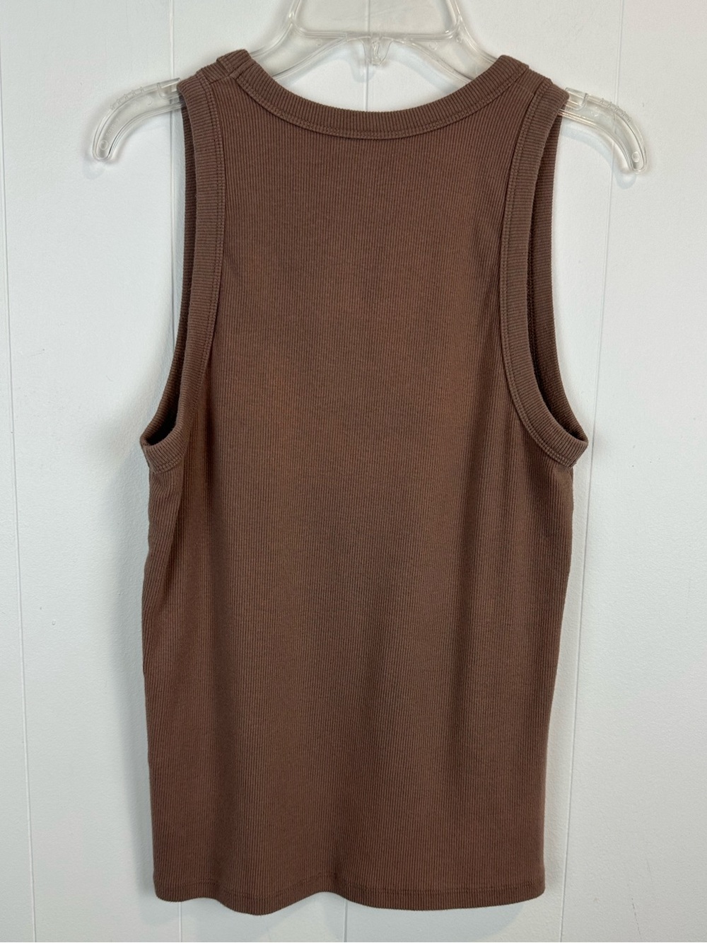 Abercrombie & Fitch Brown Ribbed Scoop Tank Size L - Picture 3 of 6